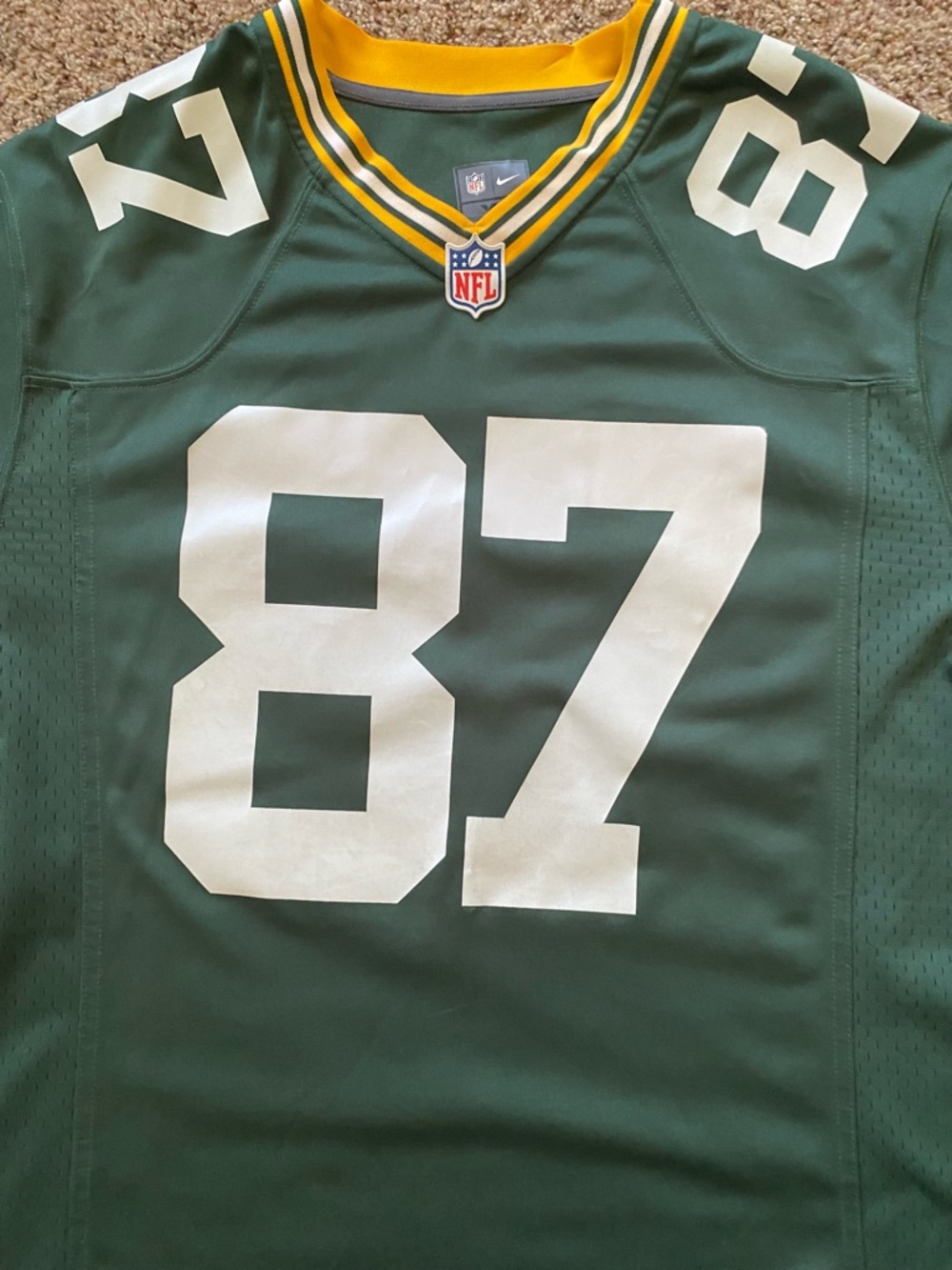 Nike On Field Green Bay Packers Jordy Nelson Football Jersey - Picture 3 of 6